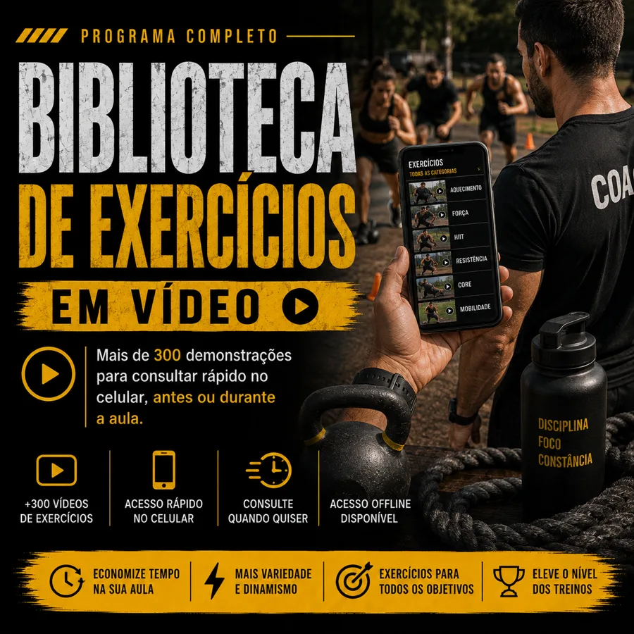 Biblioteca de exercícios em vídeo