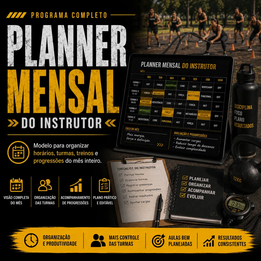 Planeador mensal do instrutor